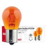 PY21W халогенна крушка 24 V 21 W в кехлибарен цвят с цокъл BAU15S