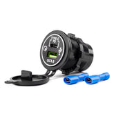 Водоустойчиво USB зарядно 12-24 V с два порта