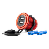 Водоустойчиво USB зарядно с два порта за 12-24 V