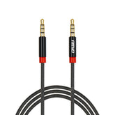 Черен AUX кабел с mini-jack конектор, 100 см