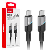 USB-C til USB-C-kabel med 60 W opladning og 100 cm længde