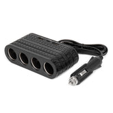 4-dobbelt biludtag med USB-A og USB-C porte