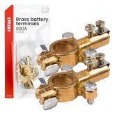 Batteripolsklemmer i messing, 800 A, 2 stk.