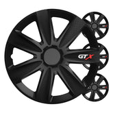 GTX тасове в черен карбон за 15-цолови стоманени джанти