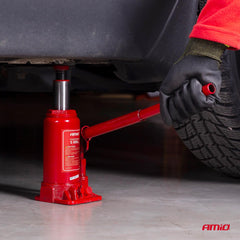 Hydraulisk flaskedonkraft med 380 mm løftehøjde