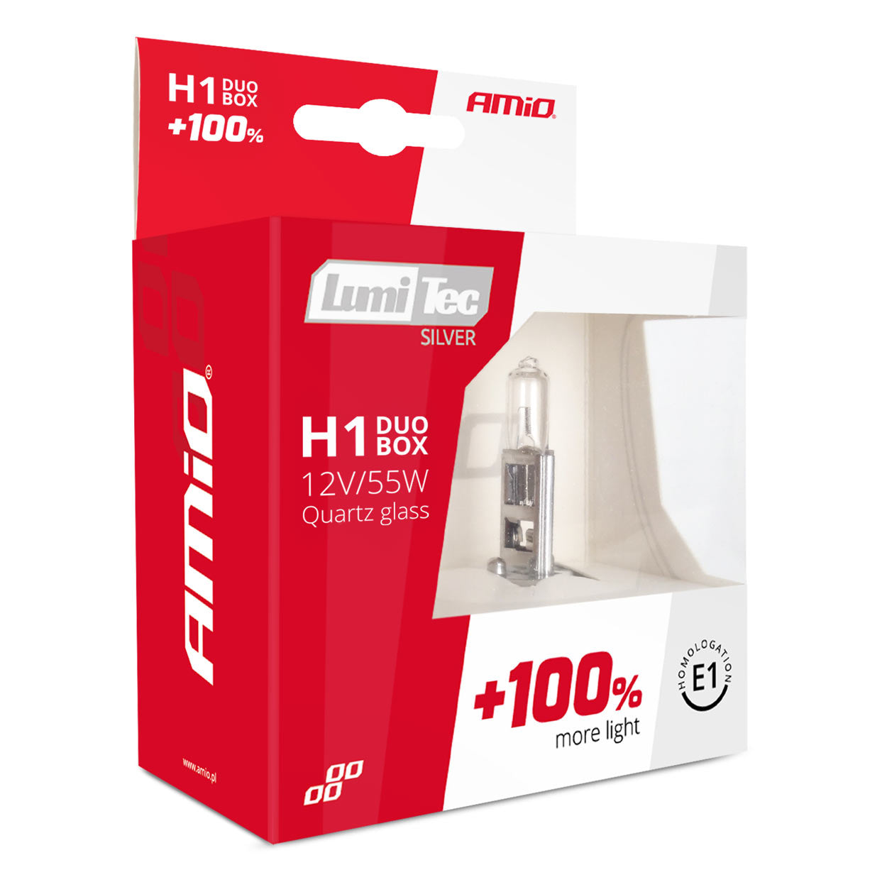 H1 halogenpærer 12V 55W LumiTec Silver