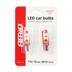 LED крушка T10e W5W със спецификации върху опаковката