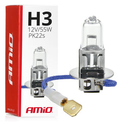Прозрачна халогенна крушка H3 12 V 55 W за фар за мъгла