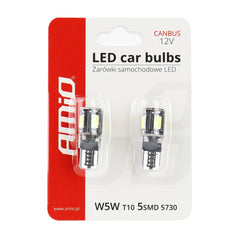 Бяла LED крушка T10 W5W за автомобилно осветление