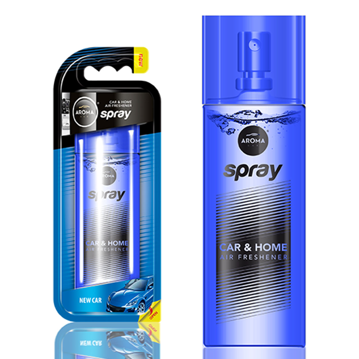 Aroma Car Spray New Car освежител за въздух в стъклена бутилка с пулверизатор