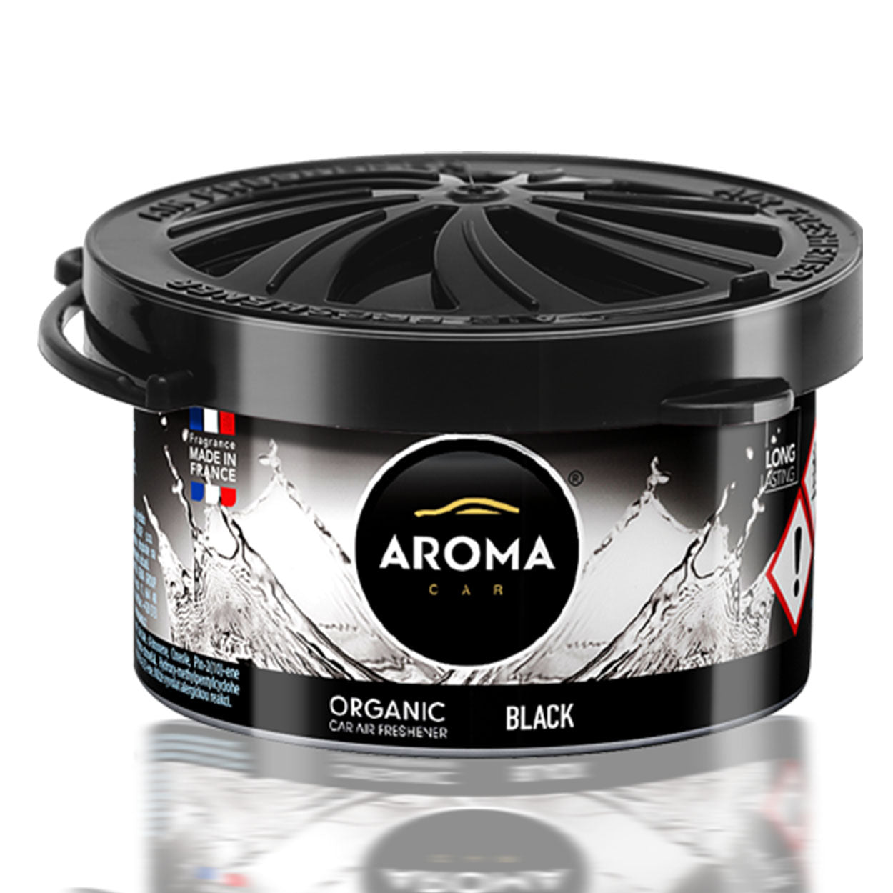 Aroma Organic Black автомобилен ароматизатор в алуминиева кутия