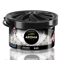 Aroma Organic Black автомобилен ароматизатор в алуминиева кутия