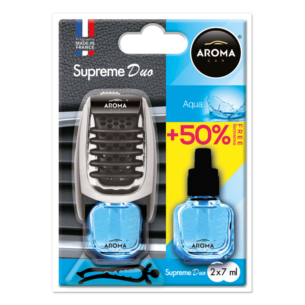 Aroma Supreme Duo Aqua ароматизатор за кола за вентилационна решетка