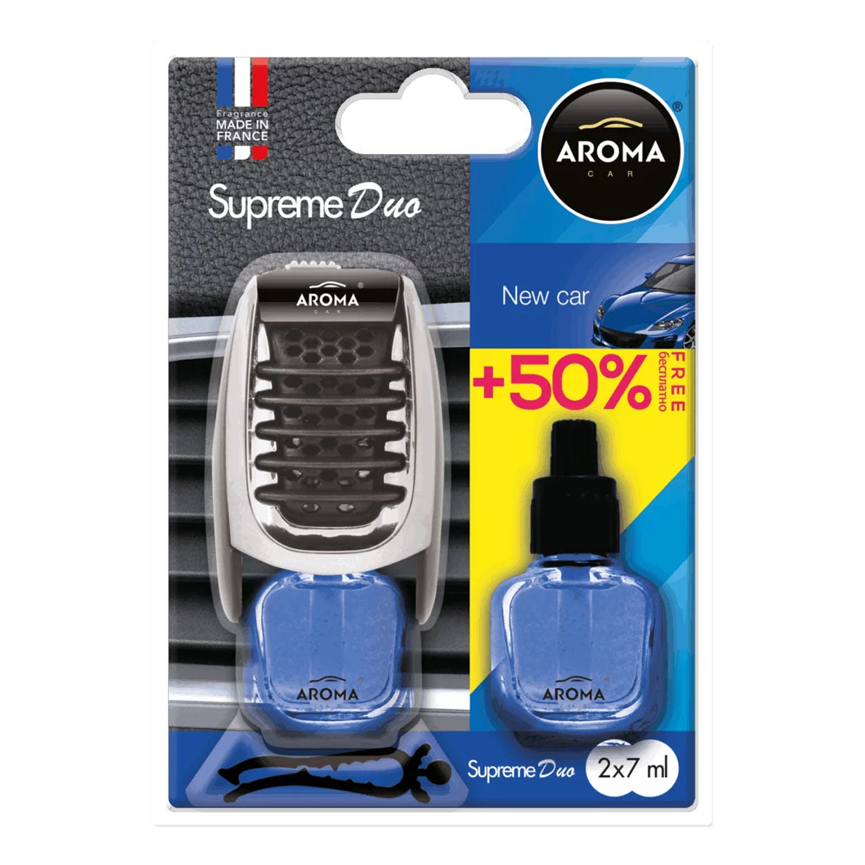 Aroma Car Supreme Duo New Car ароматизатор за кола с допълнителна бутилка