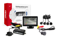 Parkeringsassistentsystem med 4,3 tommer TFT-display og fire sensorer