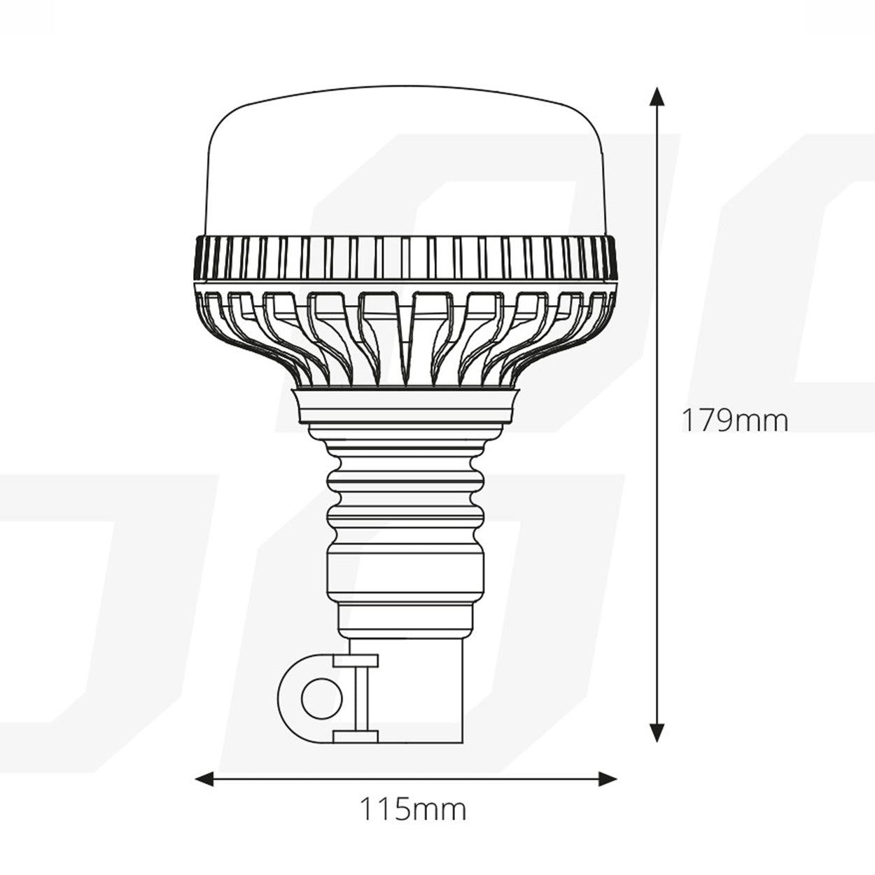 LED предупредителна лампа с напрежение 12-24 V