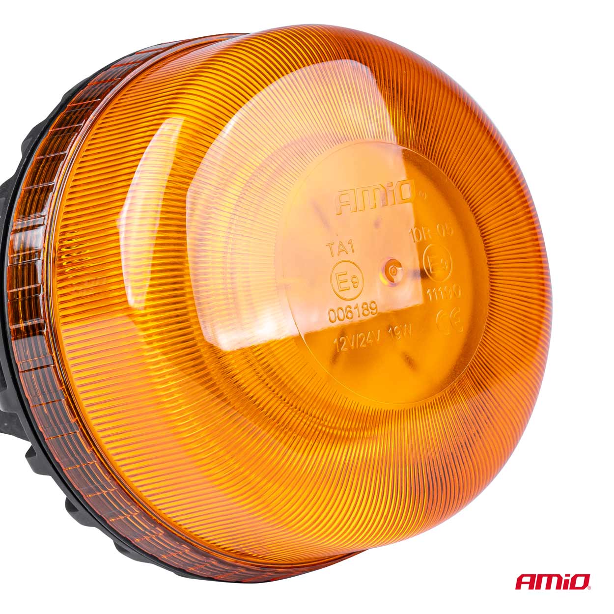 Orange LED-advarselslampe til 12-24 V