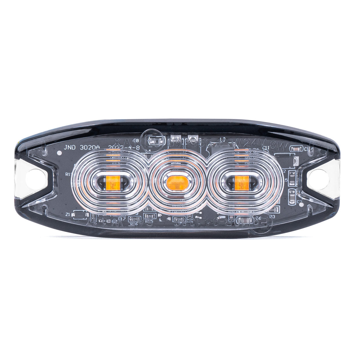 Slimt orange LED-advarselsblink til montering i grill