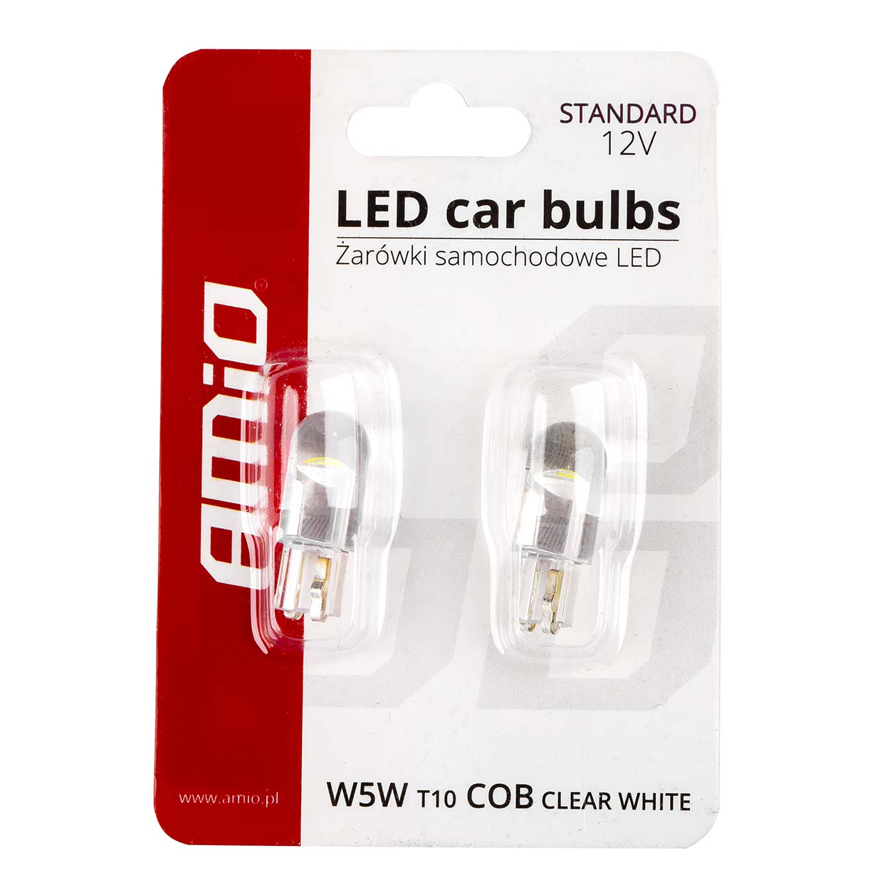 Бяла T10 W5W LED крушка