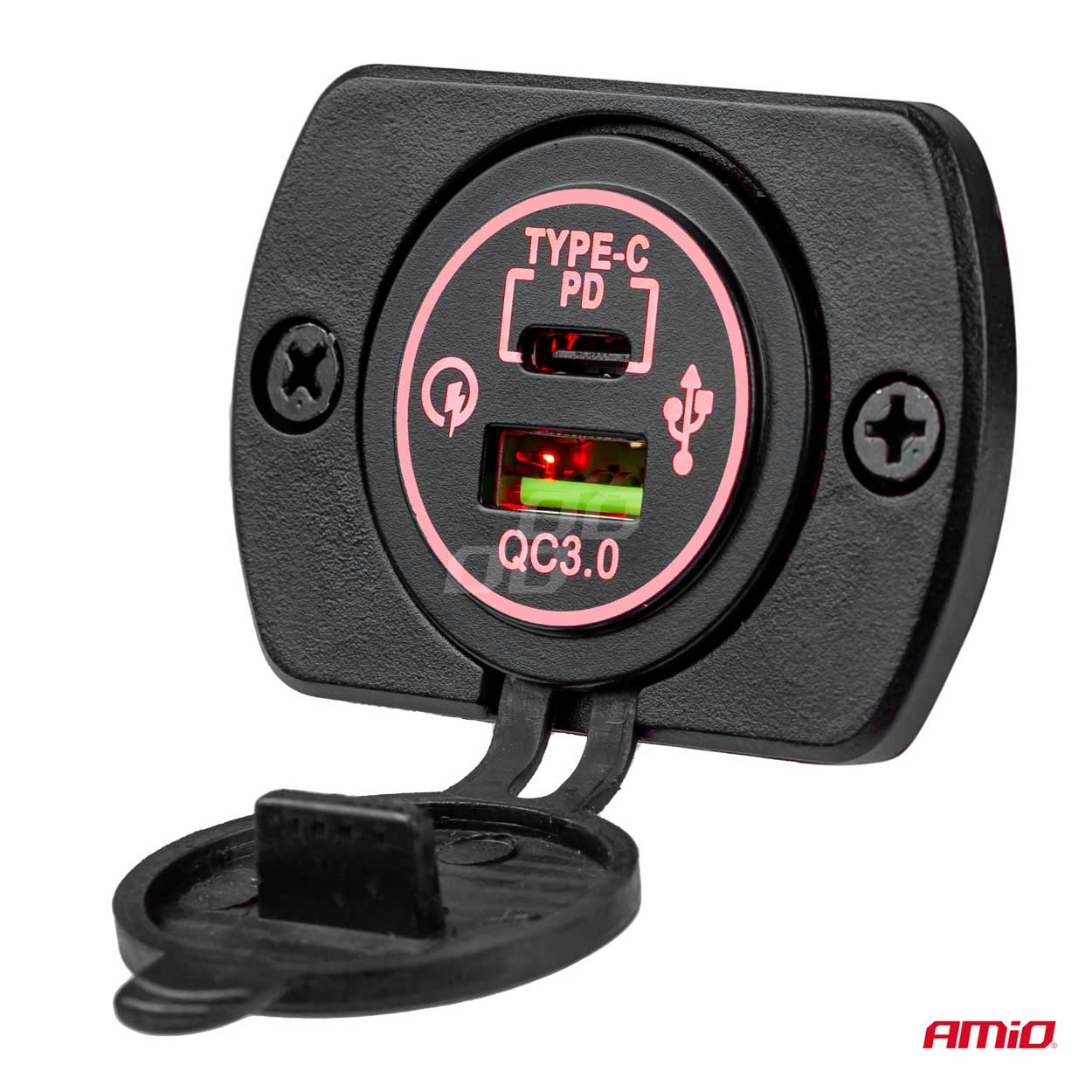 USB-oplader med digitalt voltmeter