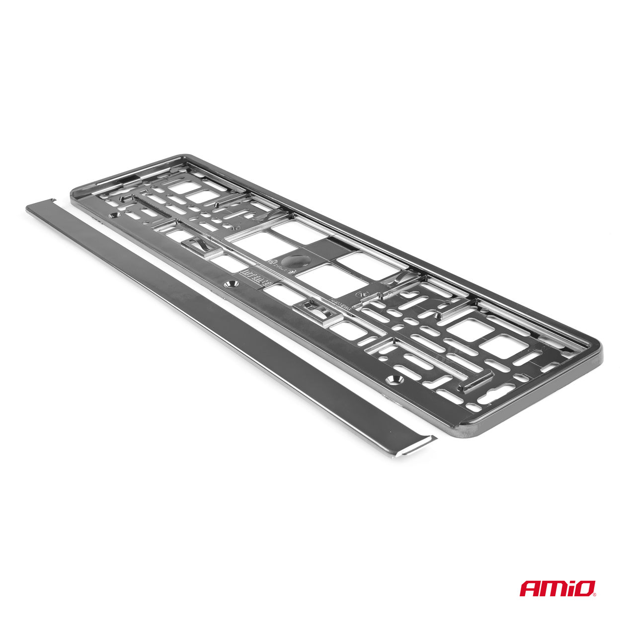 Nummerpladeramme i plast med grafitmetallic finish