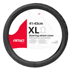 Ratbetræk SWC-51-XL i ægte læder til rat på 41-43 cm