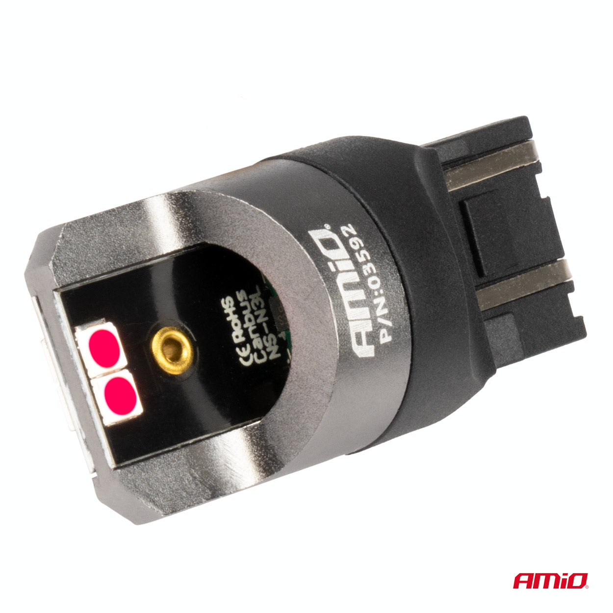 Rød LED-pære 7443 W21/5W med CANBUS