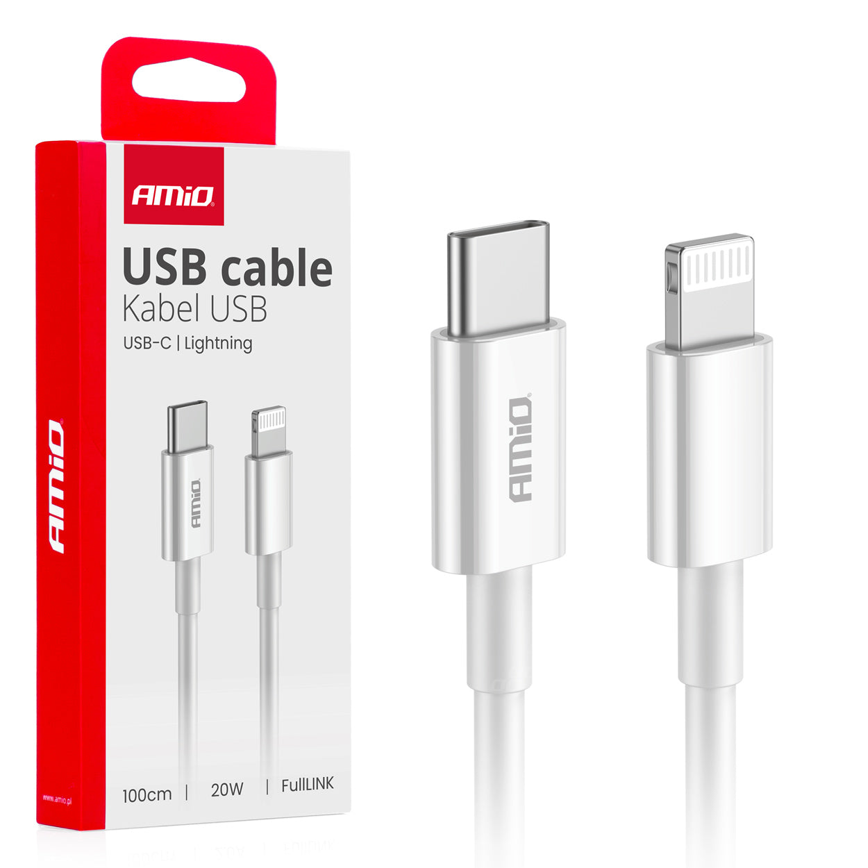 USB-C til Lightning-kabel 20 W, 100 cm