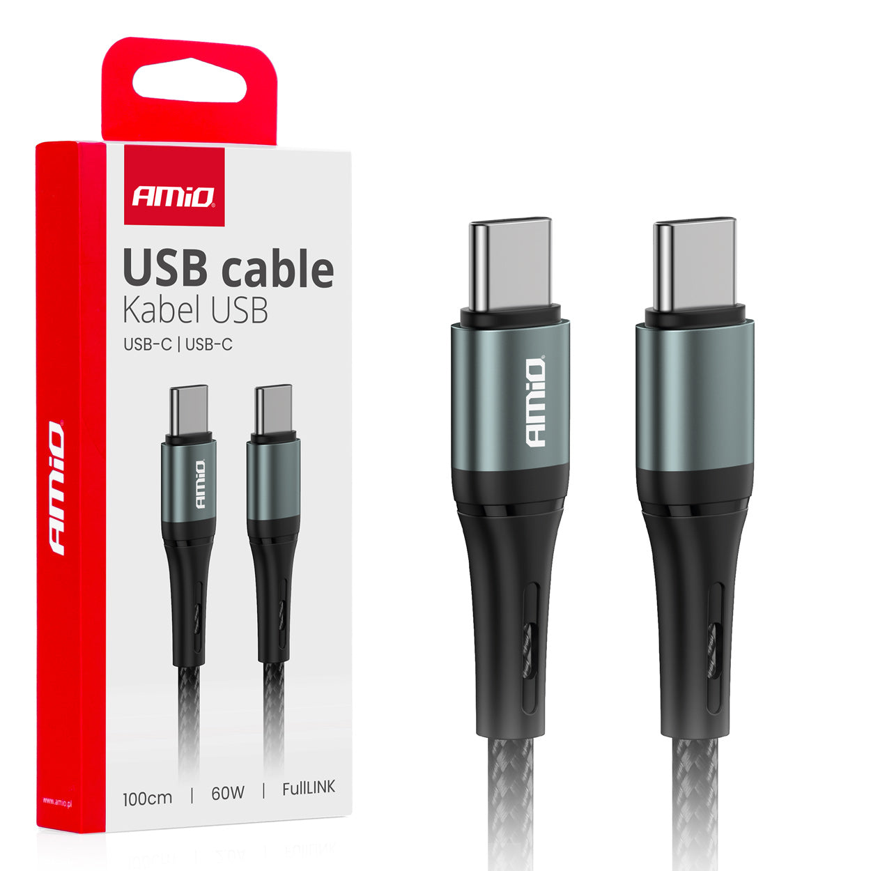 USB-C til USB-C kabel 60W 100 cm FullLINK