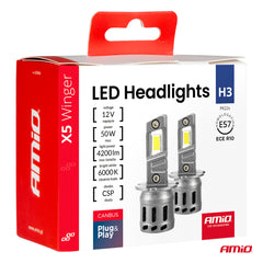 Sæt med H3 LED-pærer X5 WINGER