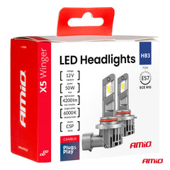 HB3 LED-pærer med 6000K Xenon White lys