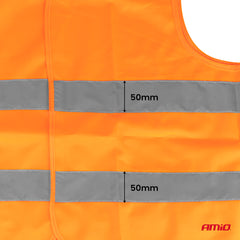 Orange refleksvest med fluorescerende farve