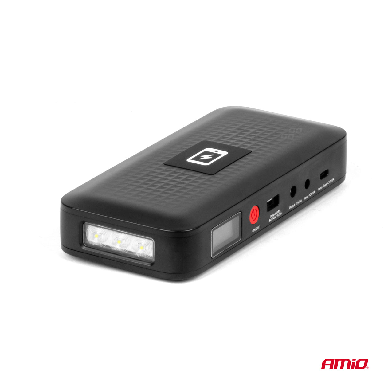 Jump starter med 10 W induktionsopladning