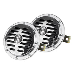 12V bilhorn med 125 mm diameter og kromfinish
