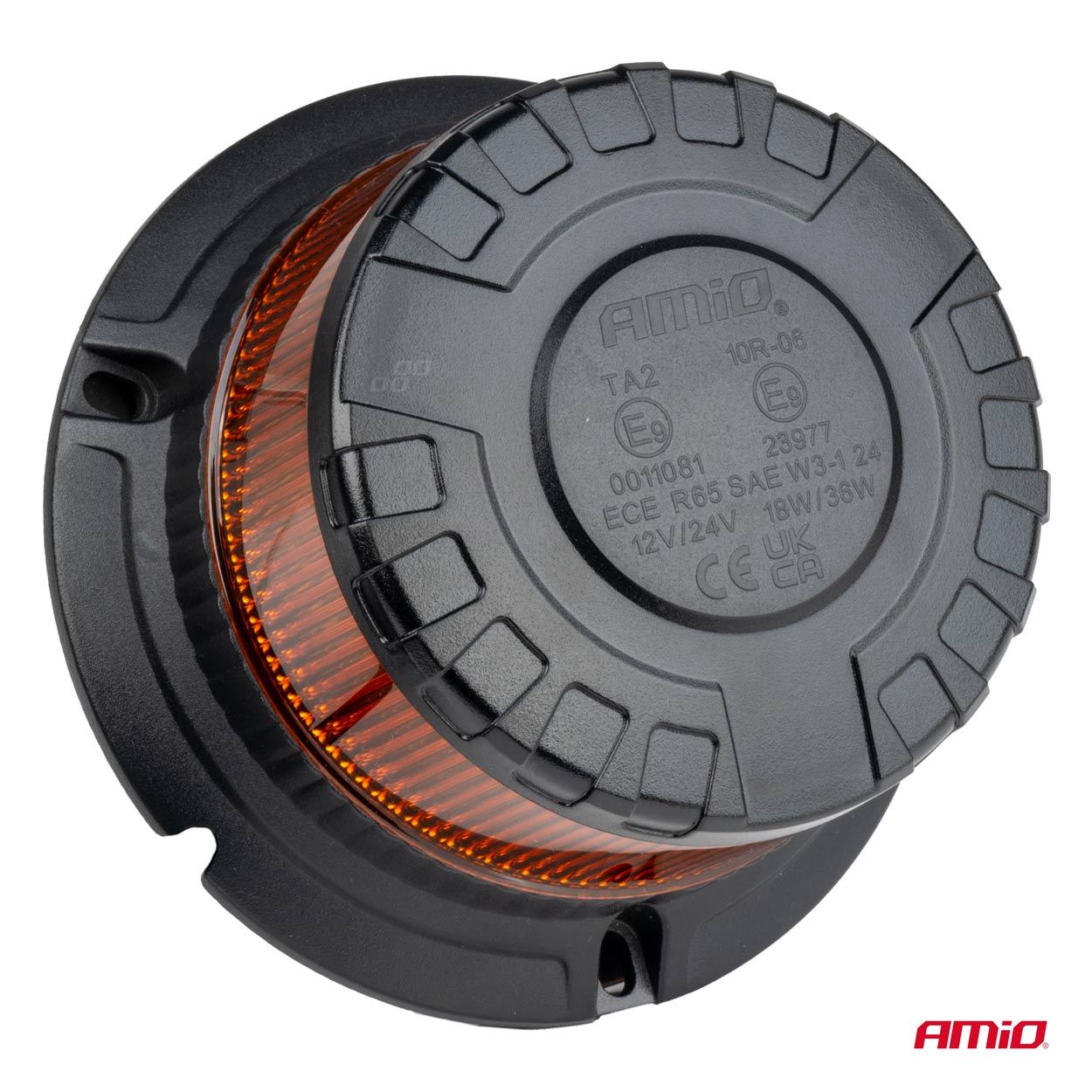 LED-advarselslampe W28M set fra siden