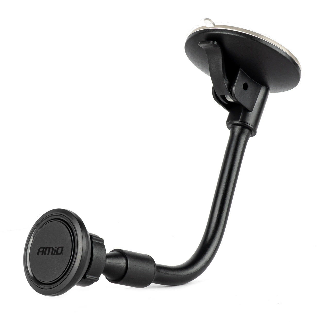 Magnetisk fleksibel mobilholder monteret på bilens forrude