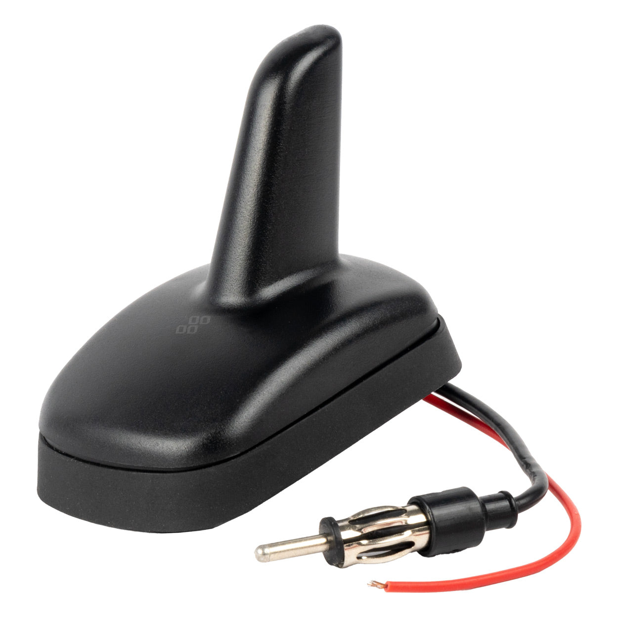 Sort shark fin-bilantenne med DIN-stik