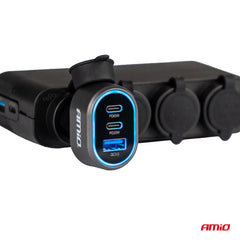 Kompakt USB-billader med PD65W og PD20W