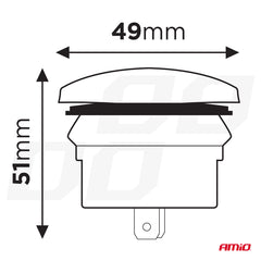 USB-oplader til 12/24 V med rød LED