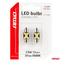 To LED CANBUS festoon-pærer C5W på 31 mm