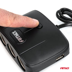 Bil-stikdåse med to USB-A-porte