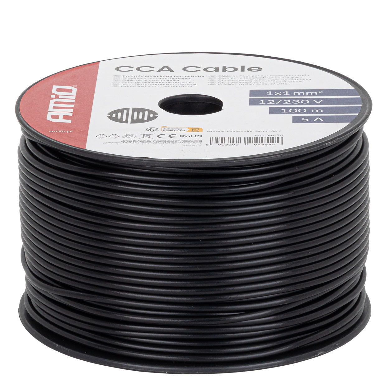 CCA kabel 1 x 1 mm² på 100 meters rulle