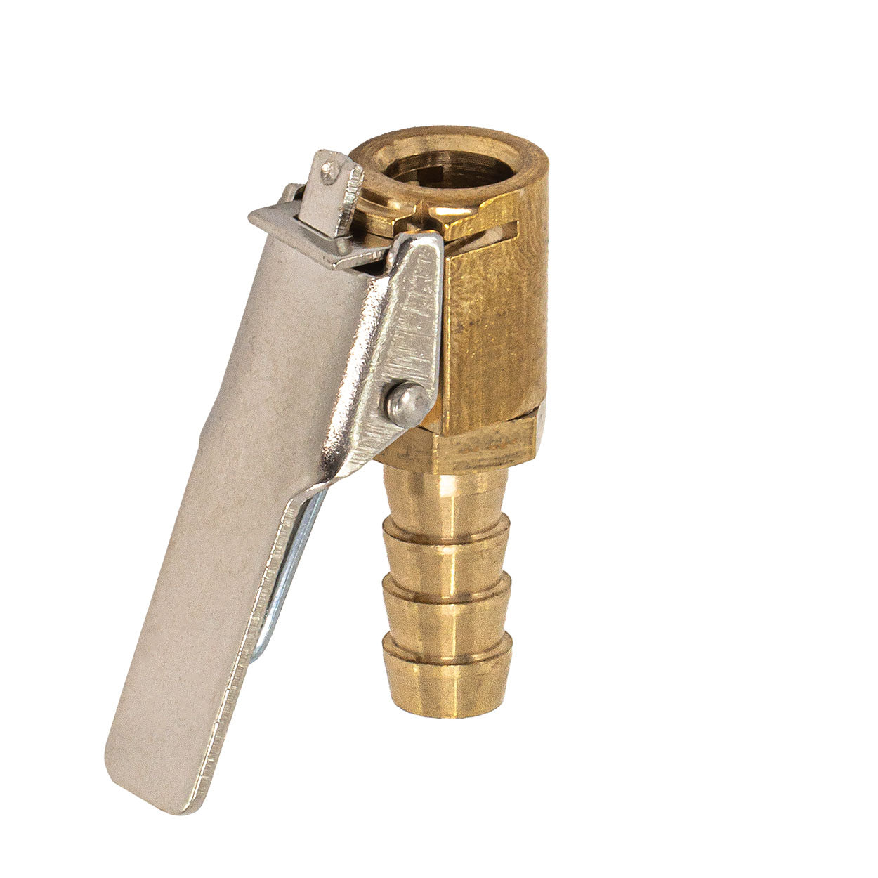 Schrader-luftkobling i messing med 1/4 tomme NPT-gevind