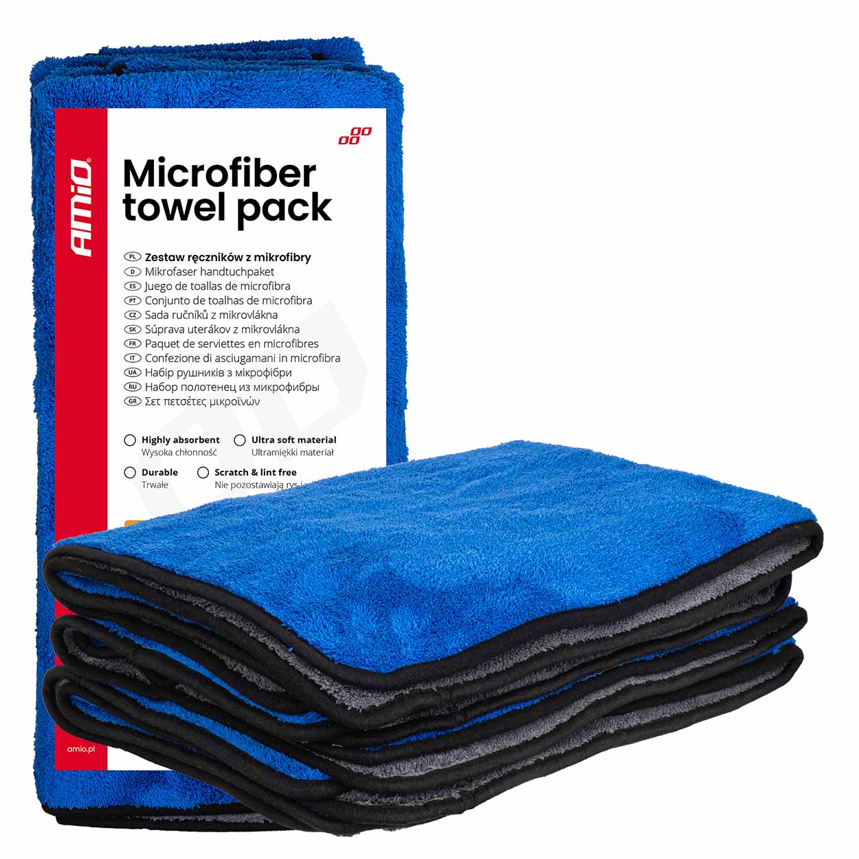 Tre mikrofiberhåndklæder på 800 GSM i størrelsen 60 x 90 cm