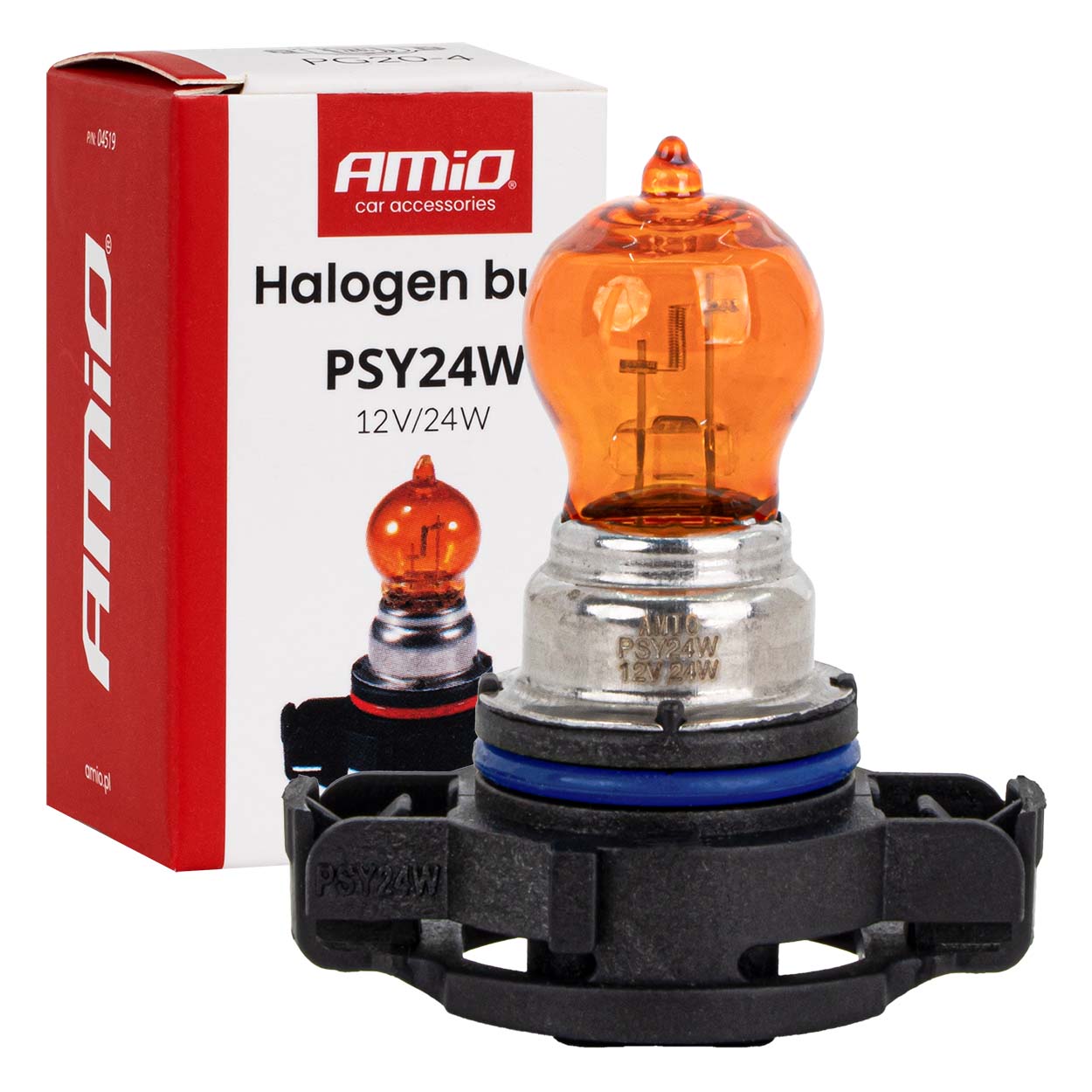 Ravfarvet PSY24W-halogenpære med PG20-4-sokkel