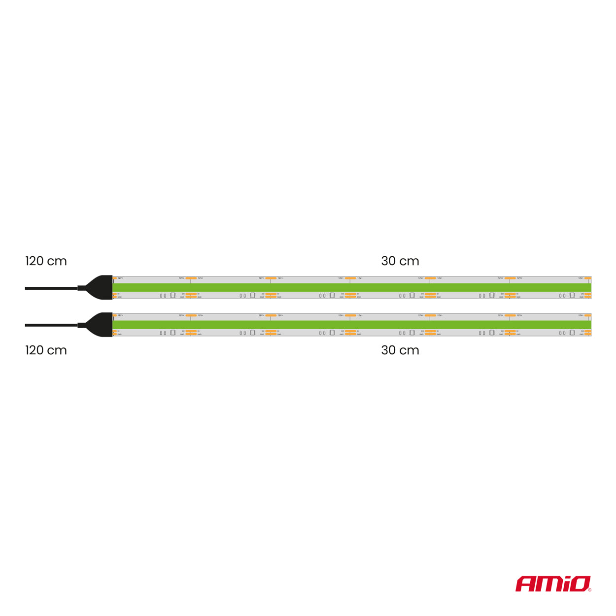 Grønne COB LED-strips til belysning og signalering