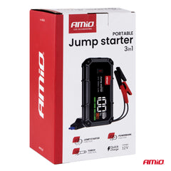 Kompakt jump starter med LED-lygte