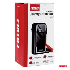 Bærbar jump starter med 800 A startstrøm