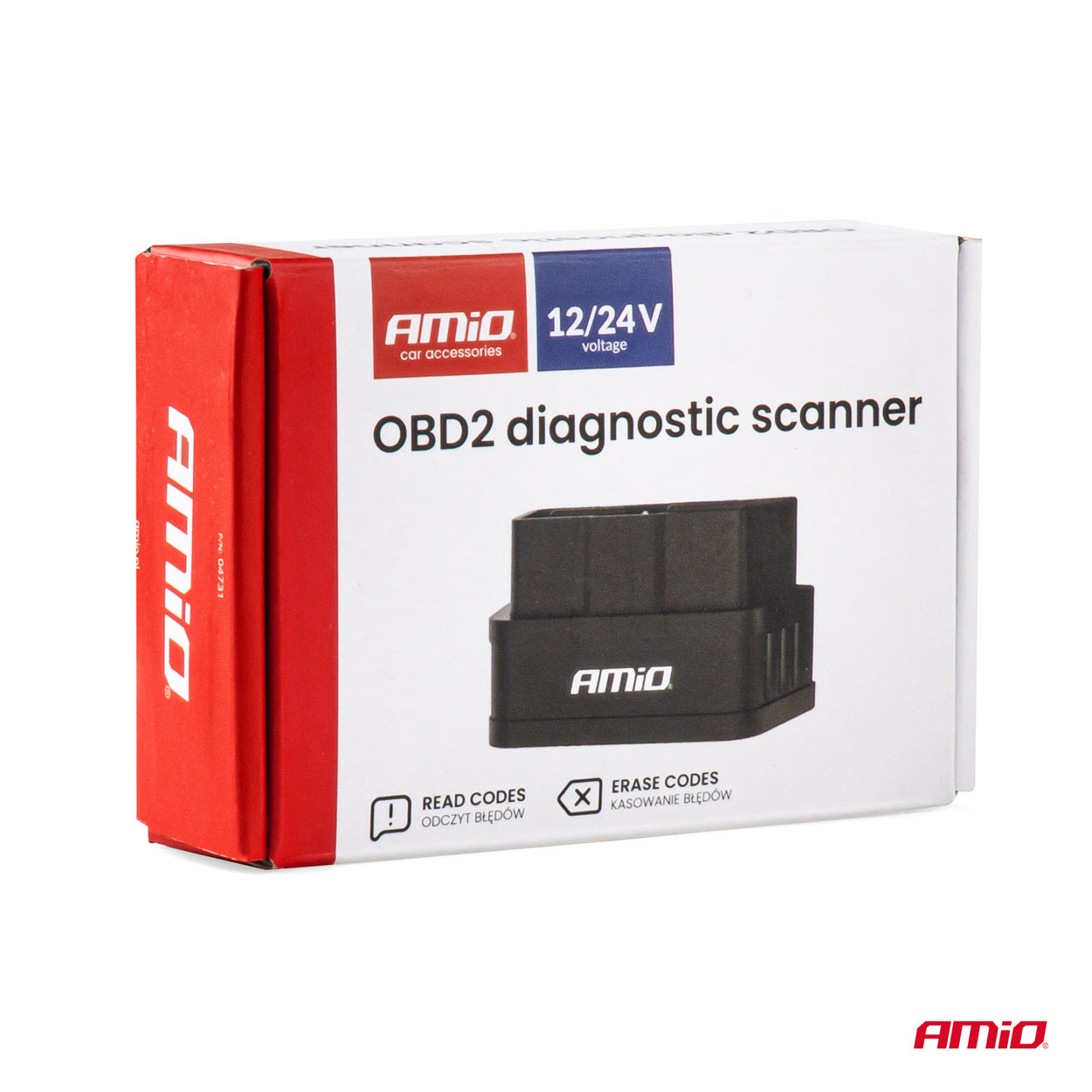 Trådløs OBD2-diagnosescanner vist fra flere vinkler