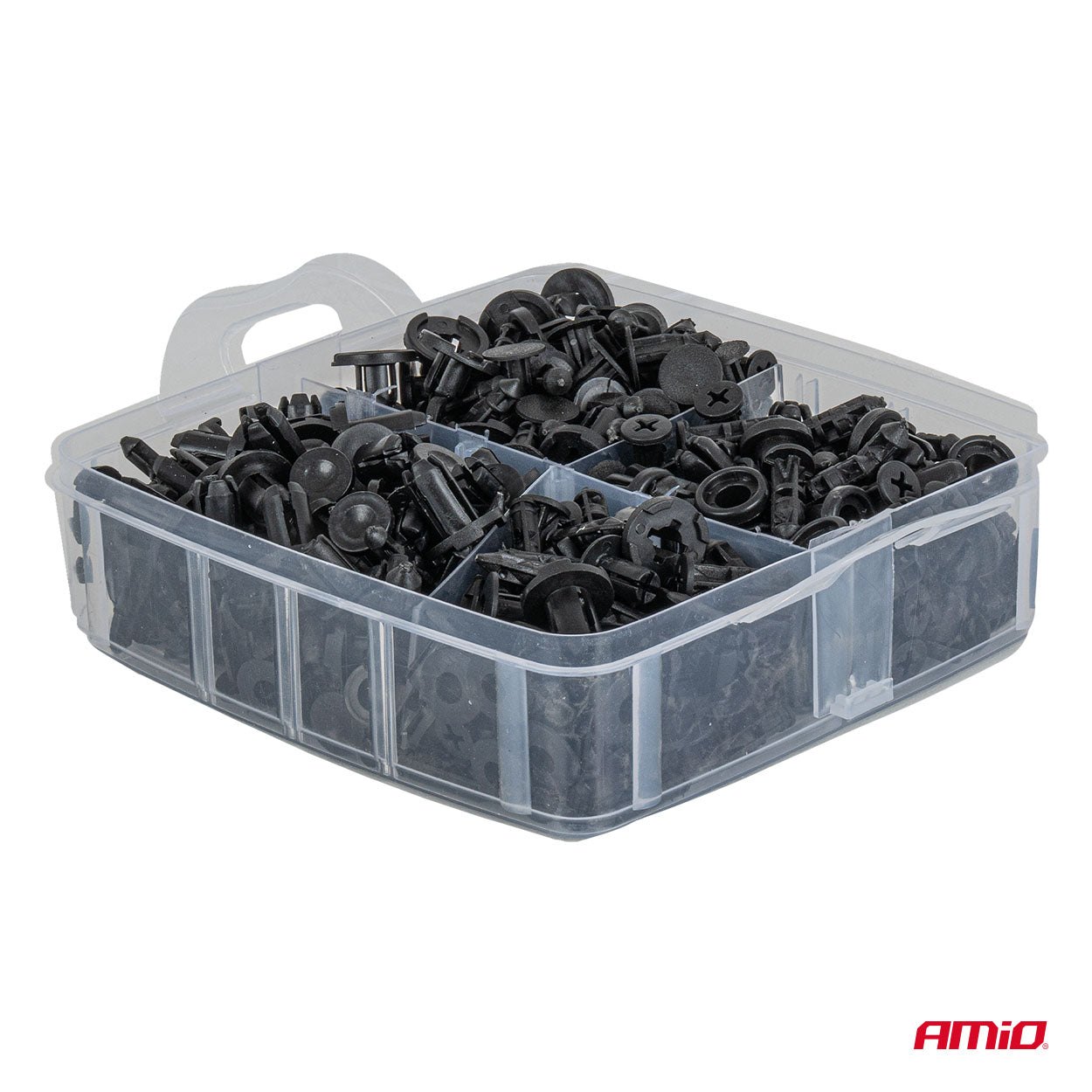 Plastclips til karrosseripaneler og lister